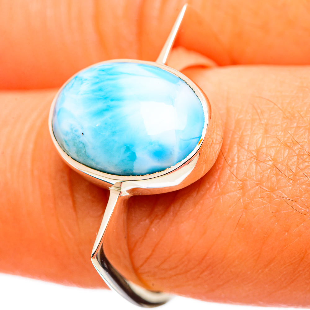 Larimar Rings handcrafted by Ana Silver Co - RING114304