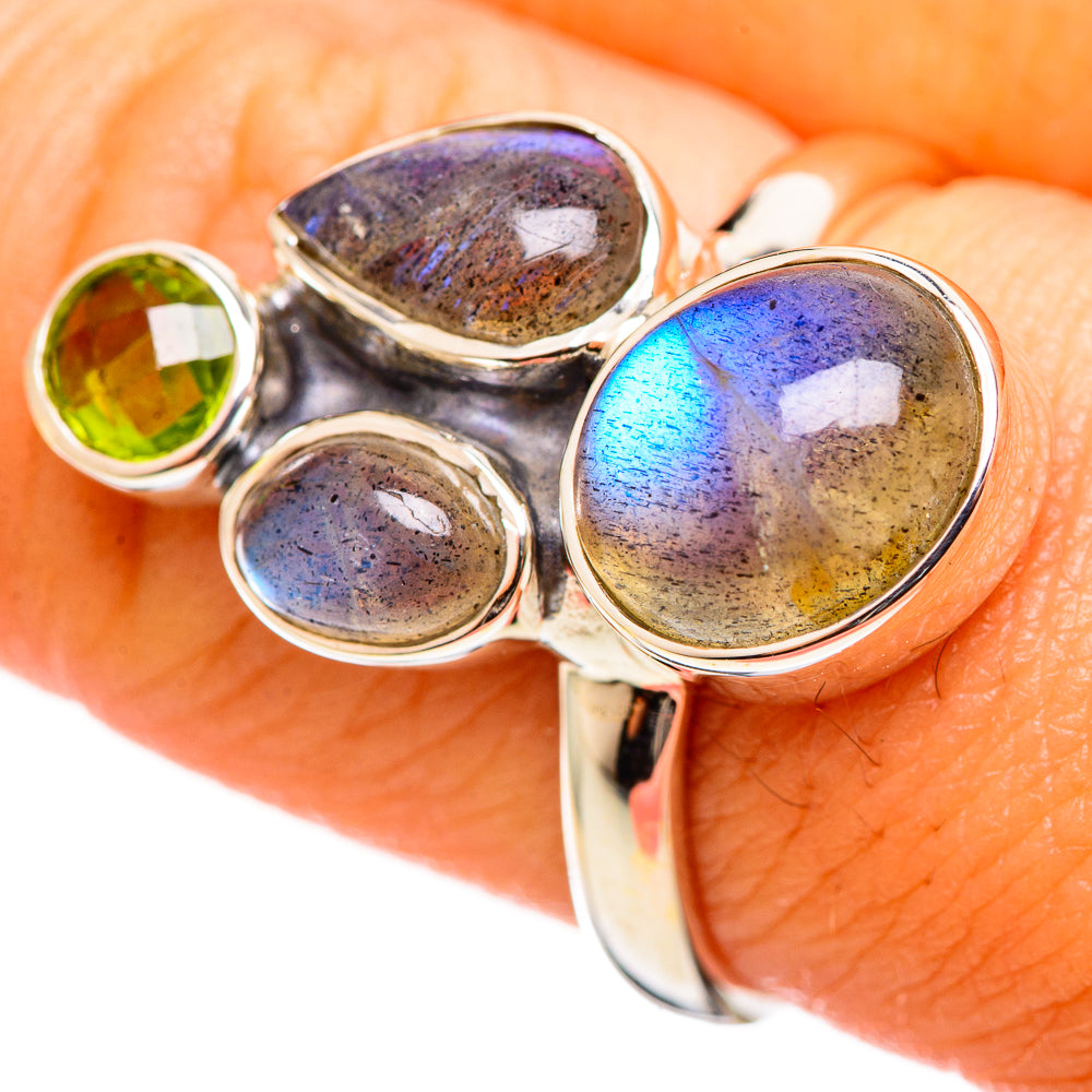 Labradorite Rings handcrafted by Ana Silver Co - RING114305