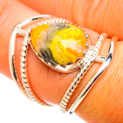 Bumble Bee Jasper Rings handcrafted by Ana Silver Co - RING114329