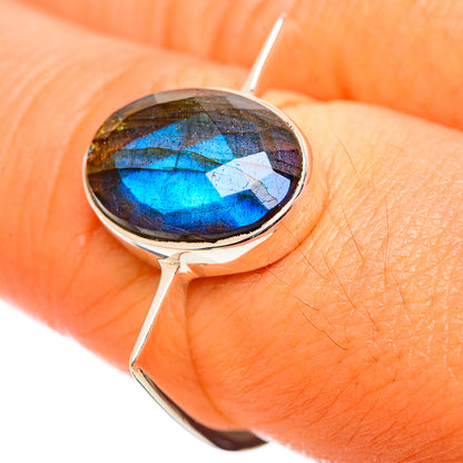 Labradorite Rings handcrafted by Ana Silver Co - RING114331