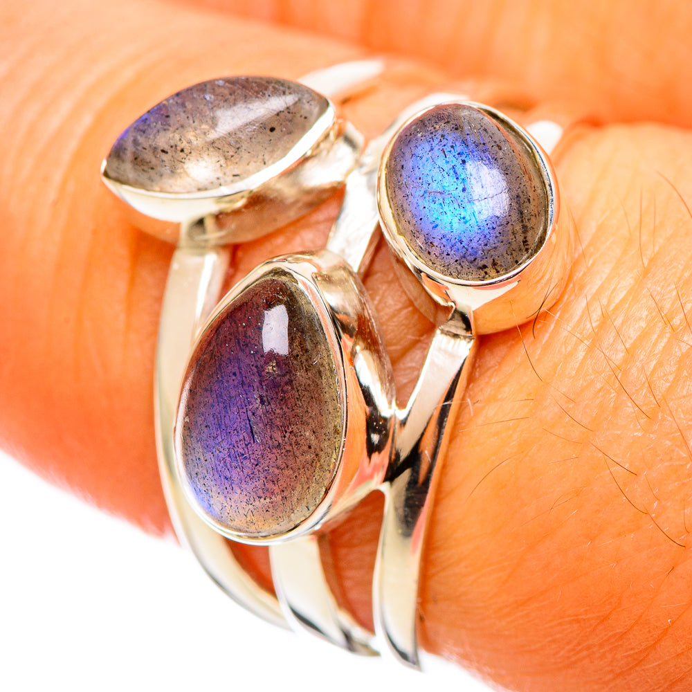 Labradorite Rings handcrafted by Ana Silver Co - RING114333