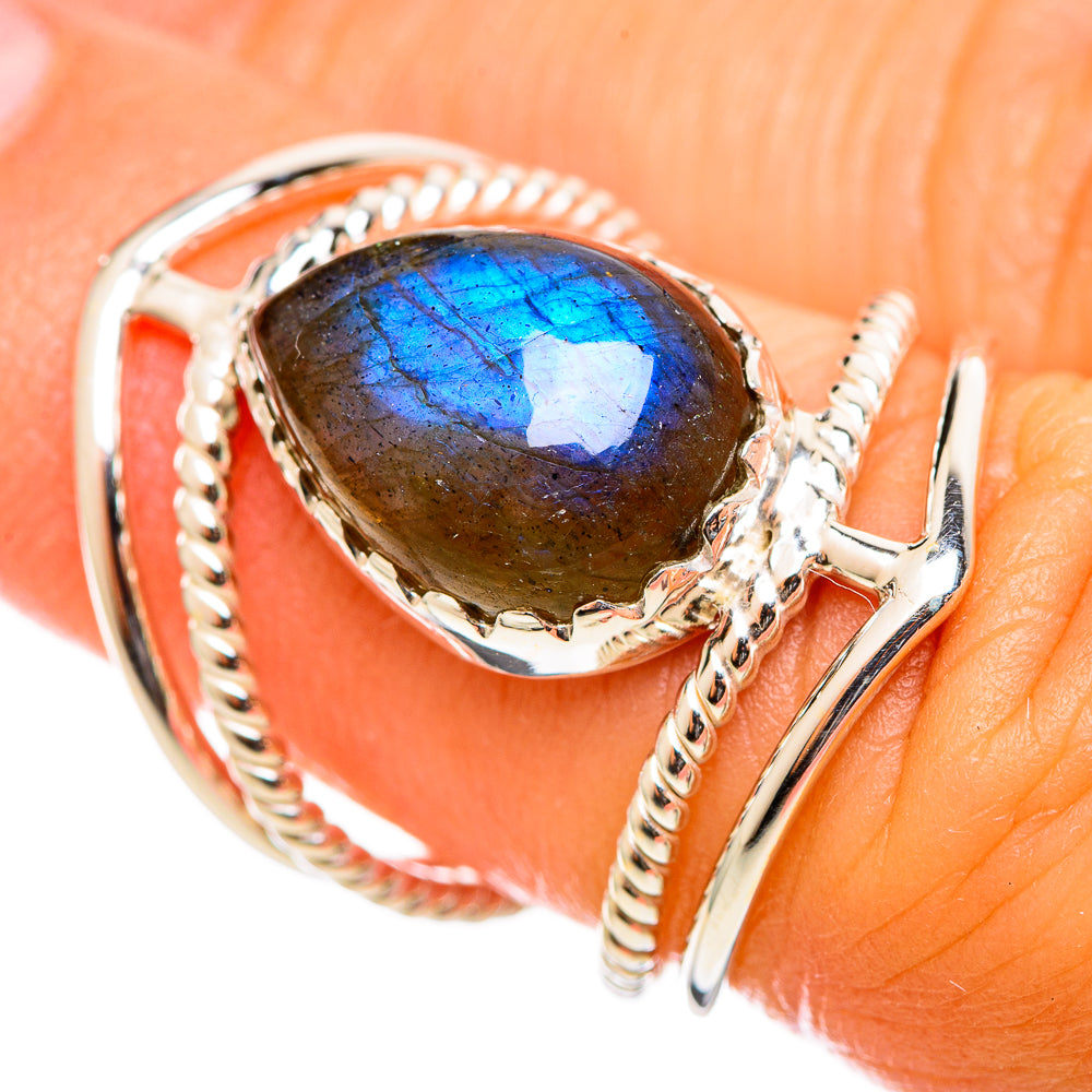 Labradorite Rings handcrafted by Ana Silver Co - RING114338
