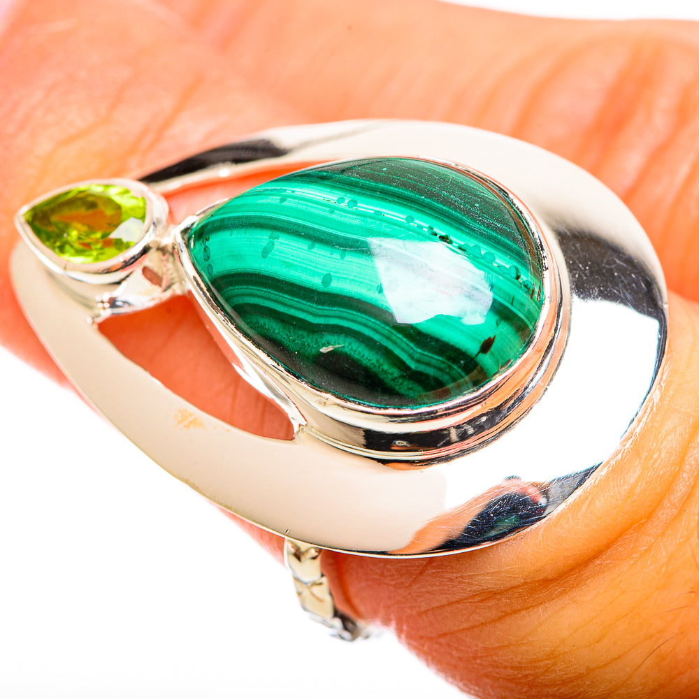 Malachite Rings handcrafted by Ana Silver Co - RING114343