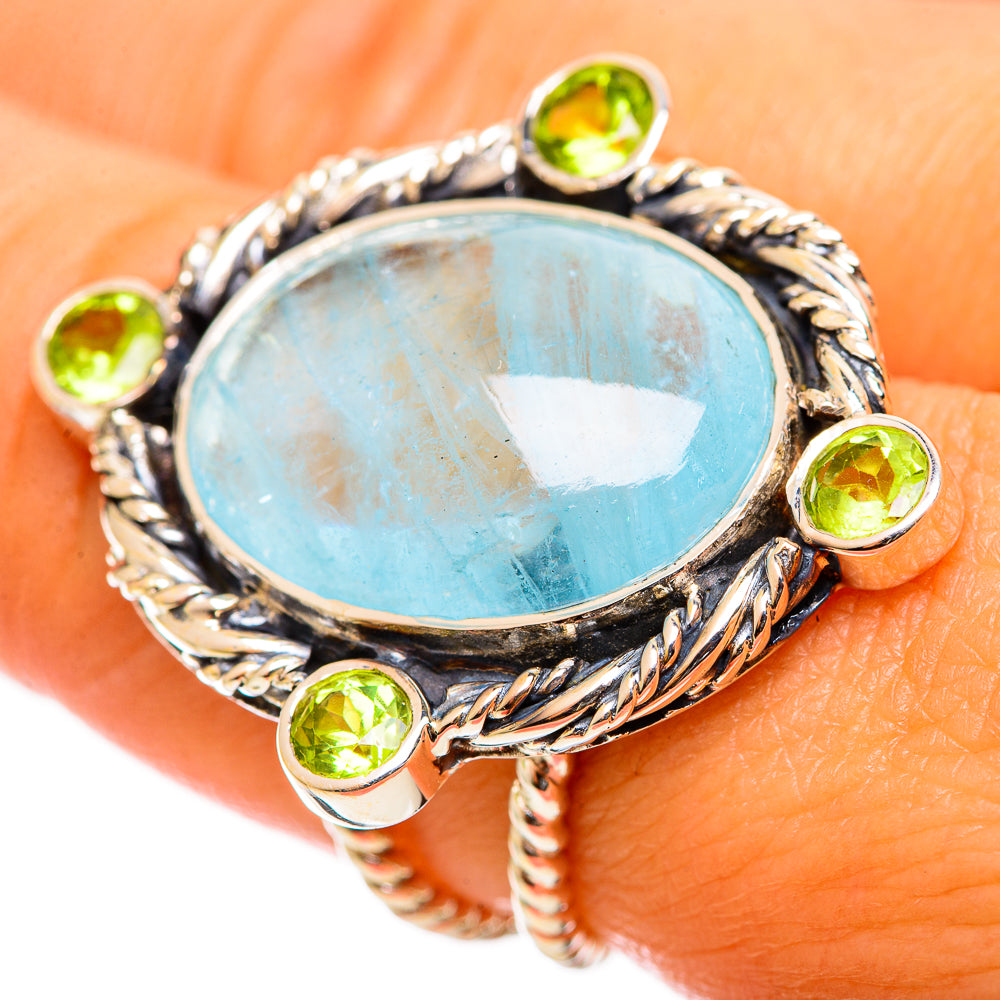 Aquamarine Rings handcrafted by Ana Silver Co - RING114358