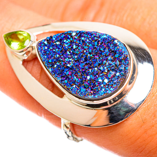 Titanium Druzy Rings handcrafted by Ana Silver Co - RING114359