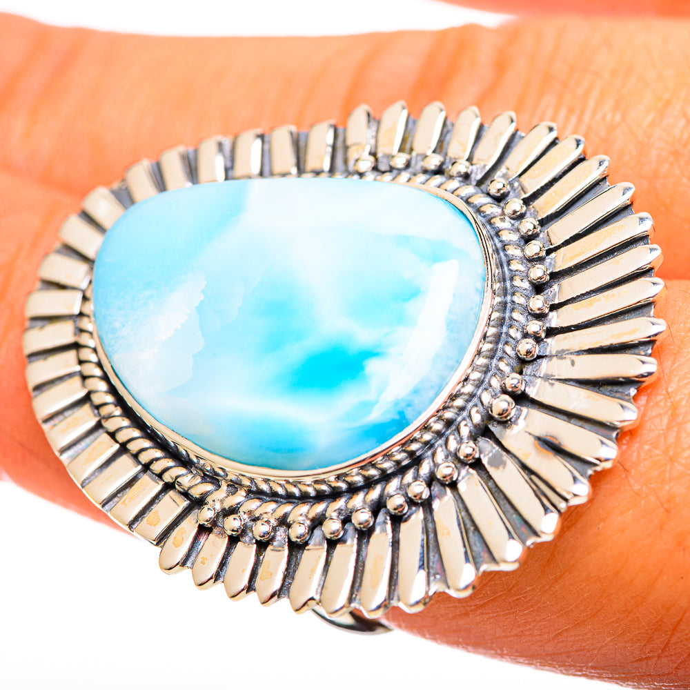Larimar Rings handcrafted by Ana Silver Co - RING114360
