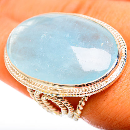 Aquamarine Rings handcrafted by Ana Silver Co - RING114363