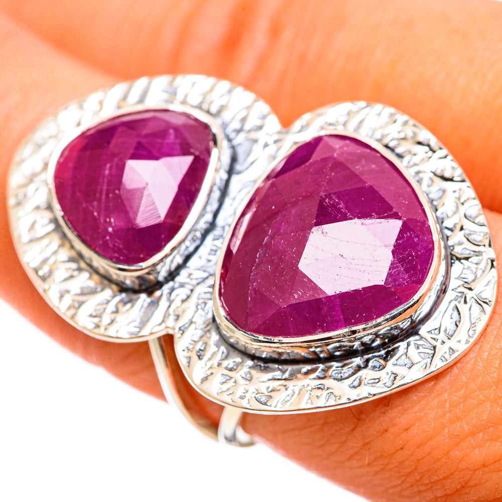 Ruby Fuchsite Rings handcrafted by Ana Silver Co - RING114364