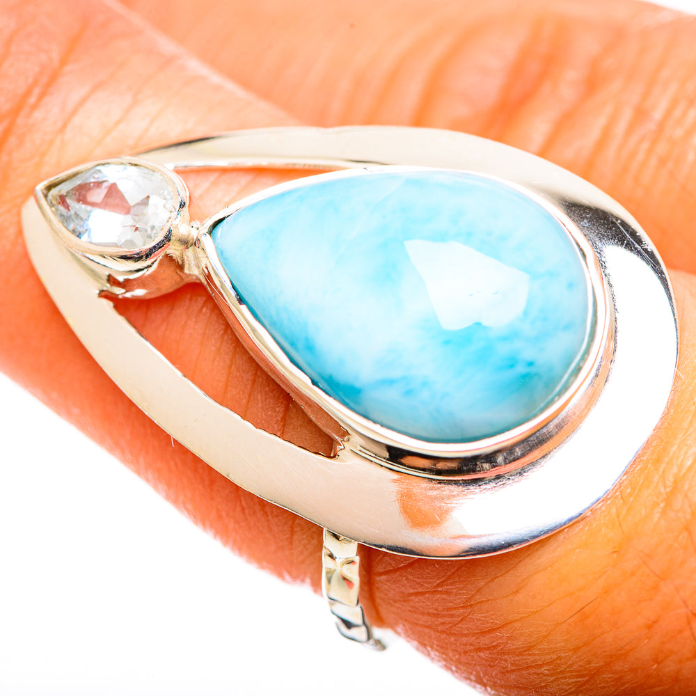 Larimar Rings handcrafted by Ana Silver Co - RING114374