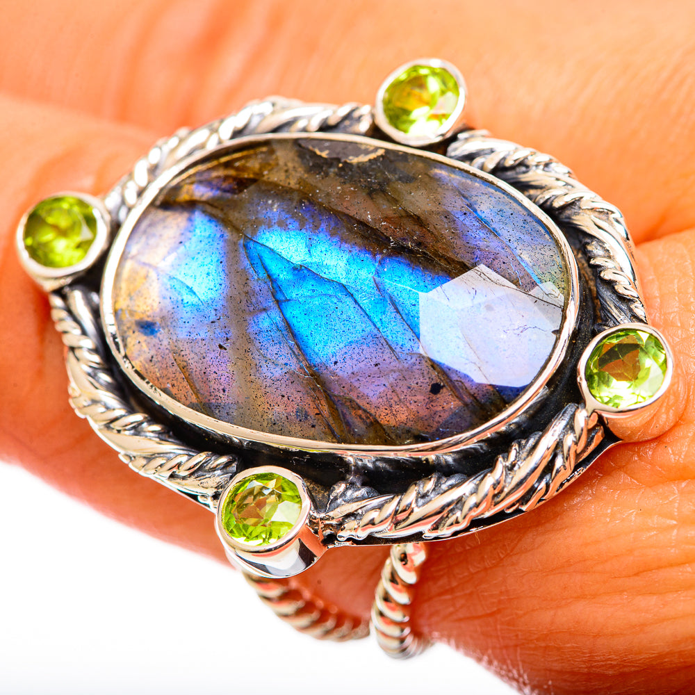 Labradorite Rings handcrafted by Ana Silver Co - RING114376