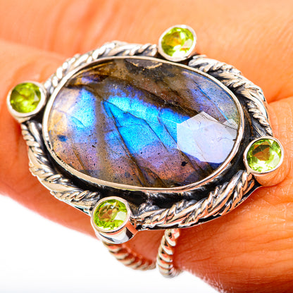 Labradorite Rings handcrafted by Ana Silver Co - RING114376