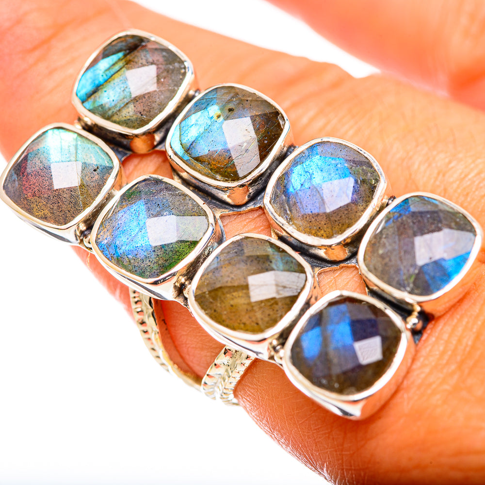 Labradorite Rings handcrafted by Ana Silver Co - RING114378