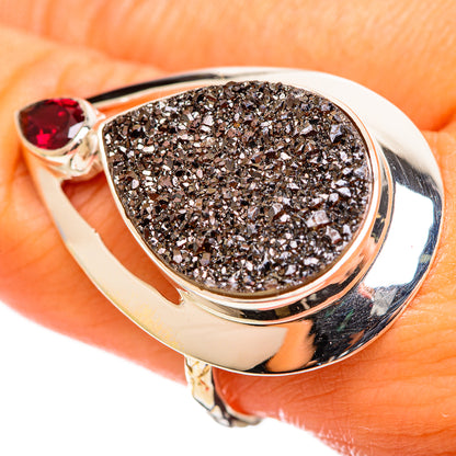 Hematite Druzy Rings handcrafted by Ana Silver Co - RING114380