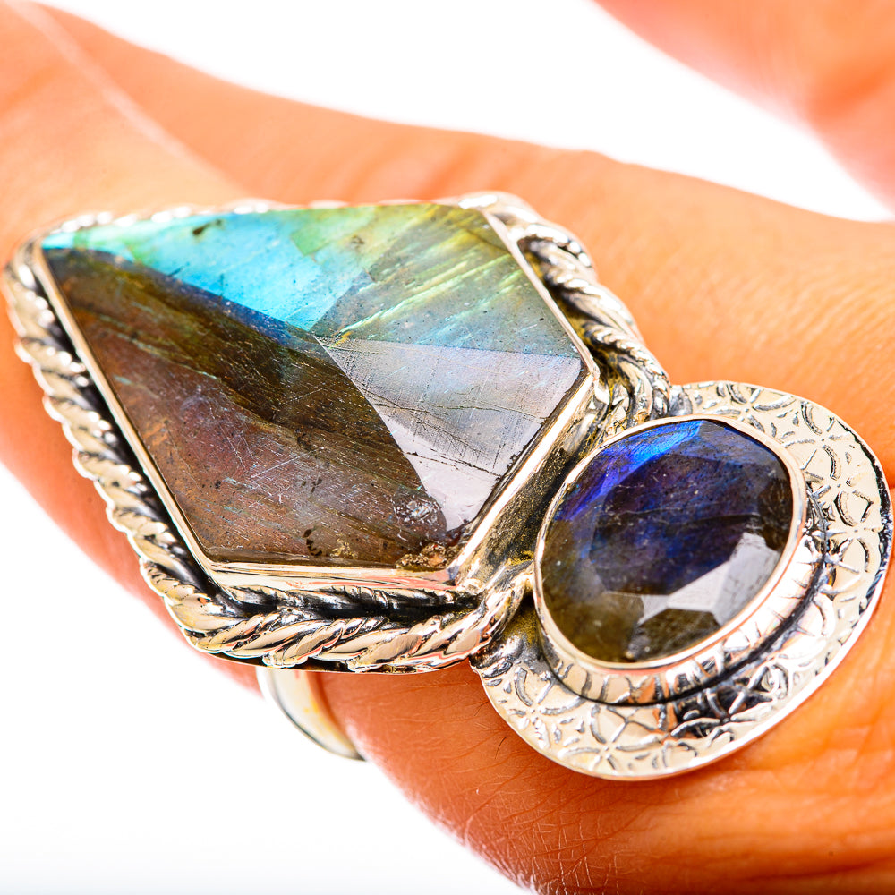 Labradorite Rings handcrafted by Ana Silver Co - RING114390