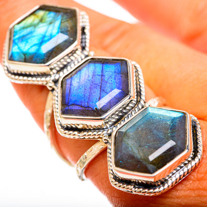 Labradorite Rings handcrafted by Ana Silver Co - RING114391