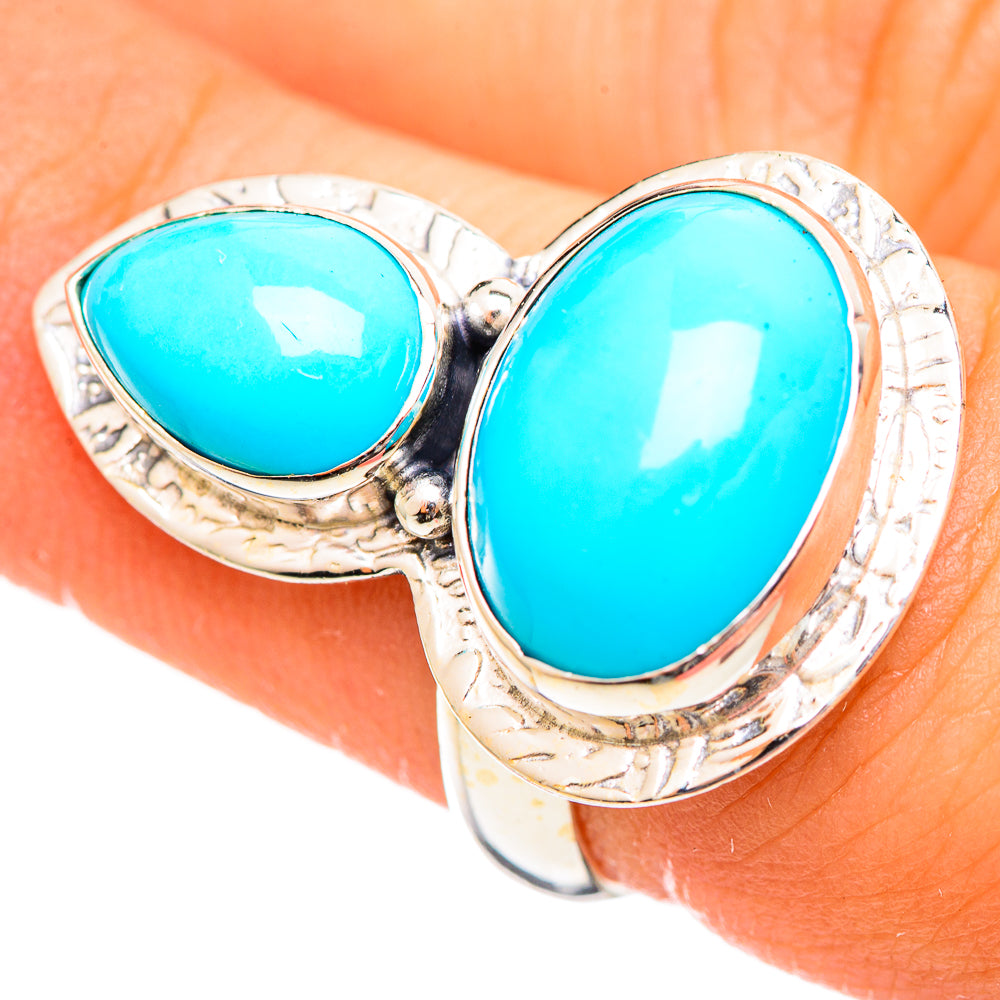 Sleeping Beauty Turquoise Rings handcrafted by Ana Silver Co - RING114398