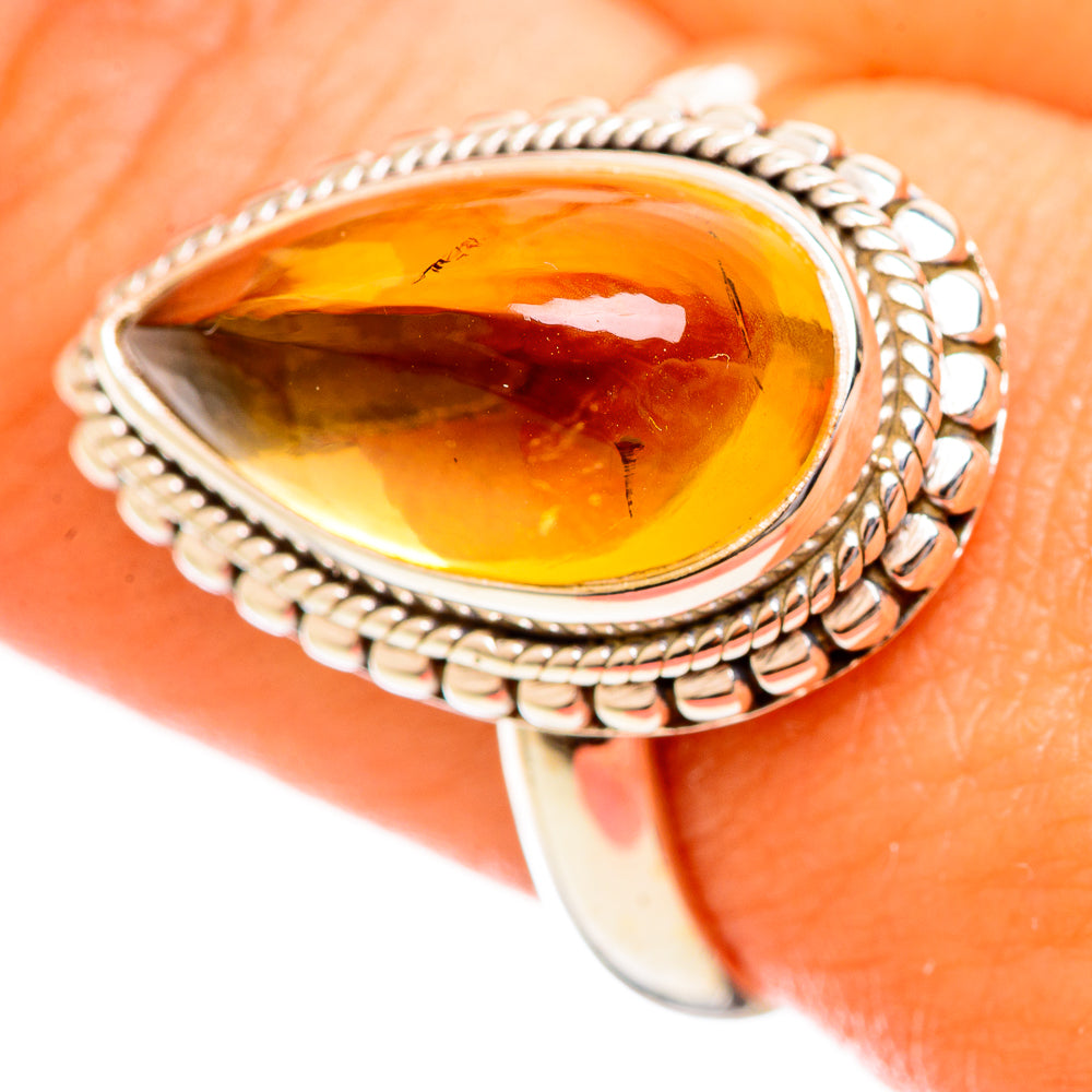 Citrine Sugarloaf Rings handcrafted by Ana Silver Co - RING114404
