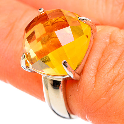 Citrine Sugarloaf Rings handcrafted by Ana Silver Co - RING114405