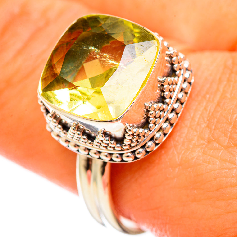 Lemon Quartz Rings handcrafted by Ana Silver Co - RING114424