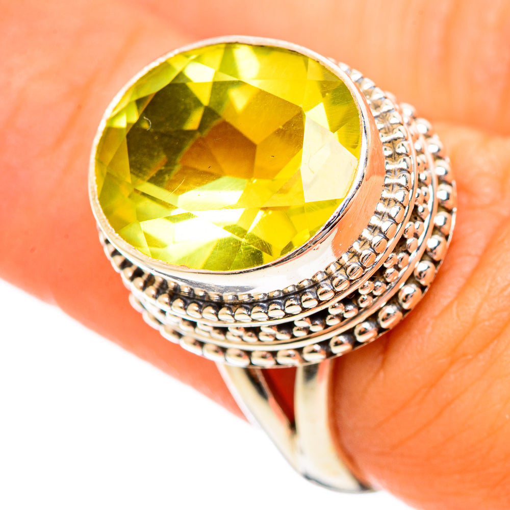 Lemon Quartz Rings handcrafted by Ana Silver Co - RING114425