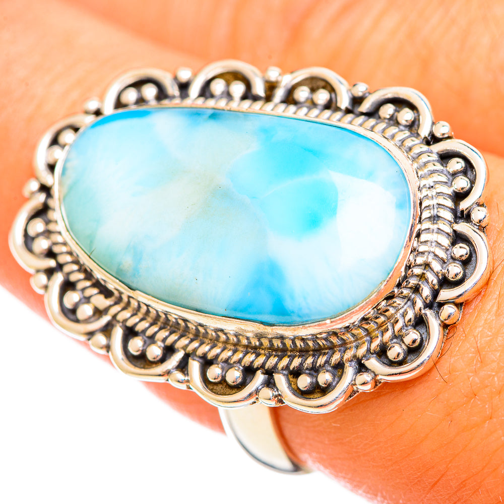 Larimar Rings handcrafted by Ana Silver Co - RING114426