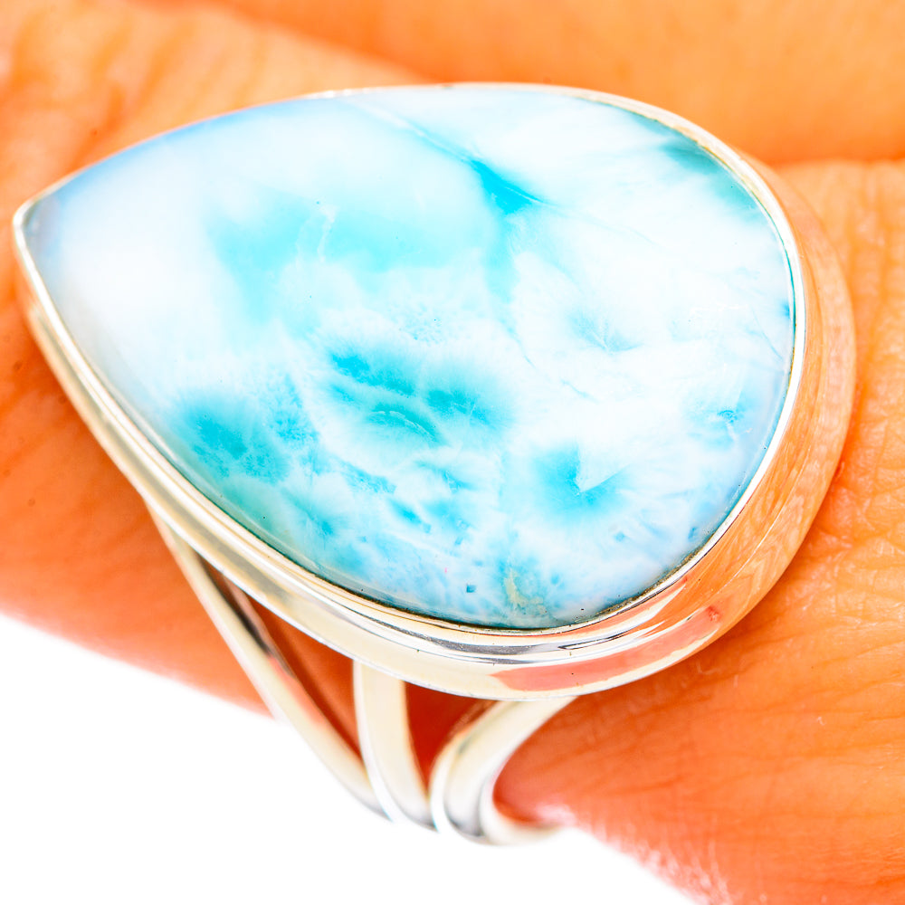 Larimar Rings handcrafted by Ana Silver Co - RING114428