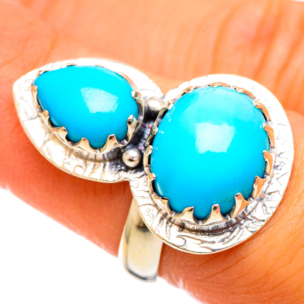 Sleeping Beauty Turquoise Rings handcrafted by Ana Silver Co - RING114429