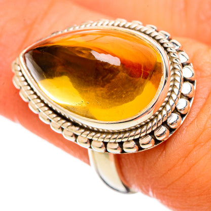 Citrine Sugarloaf Rings handcrafted by Ana Silver Co - RING114435