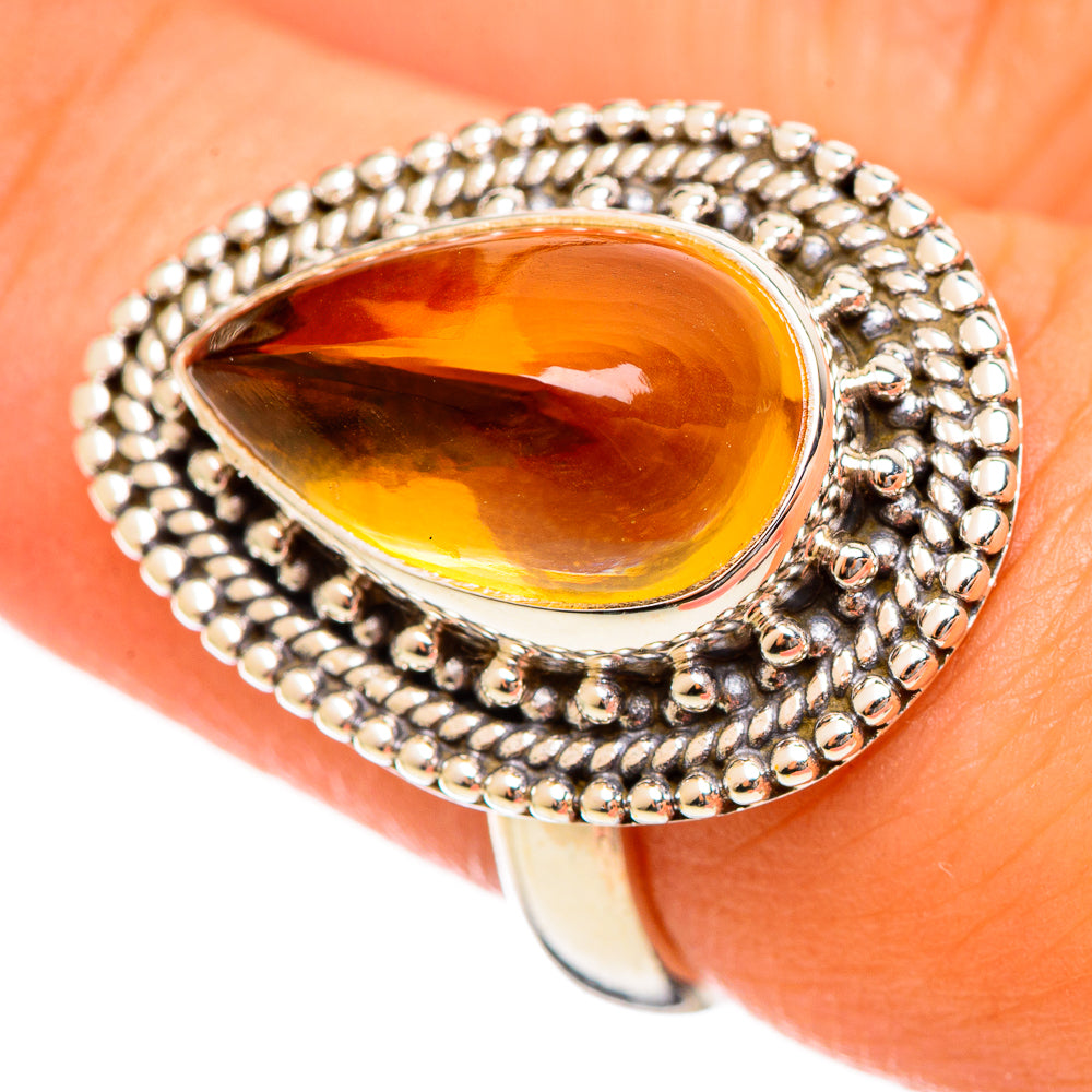 Citrine Sugarloaf Rings handcrafted by Ana Silver Co - RING114440