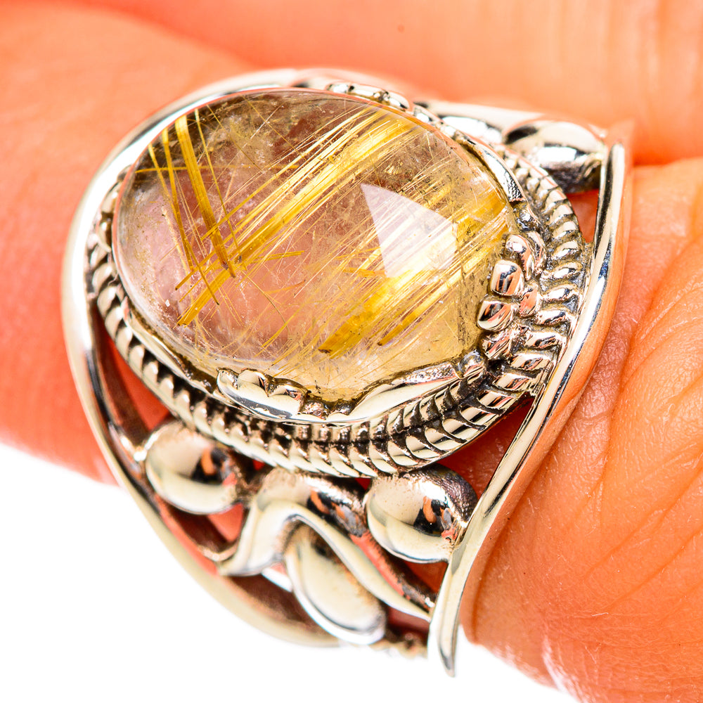 Rutilated Quartz Rings handcrafted by Ana Silver Co - RING114449