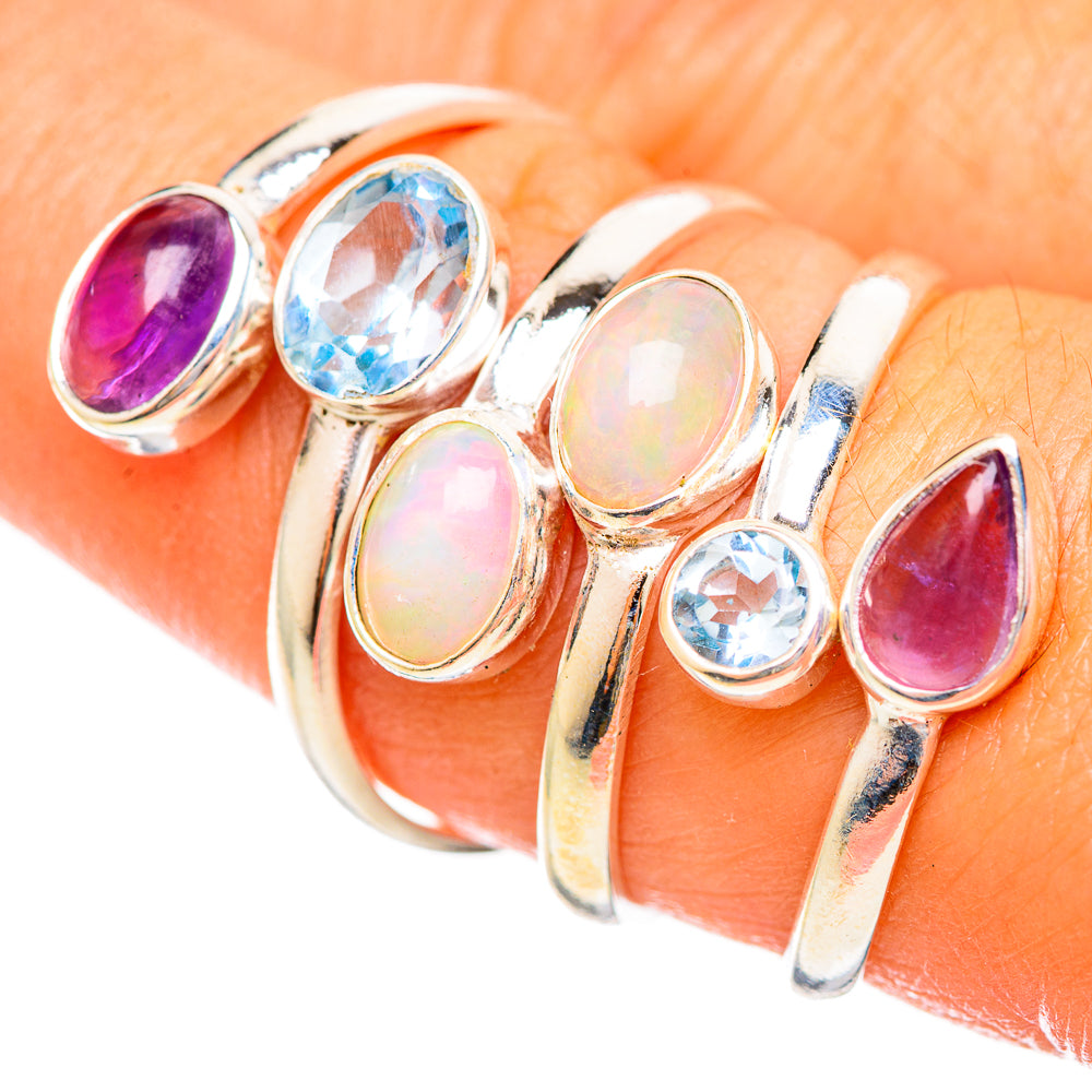 Ethiopian Opal Rings handcrafted by Ana Silver Co - RING114454