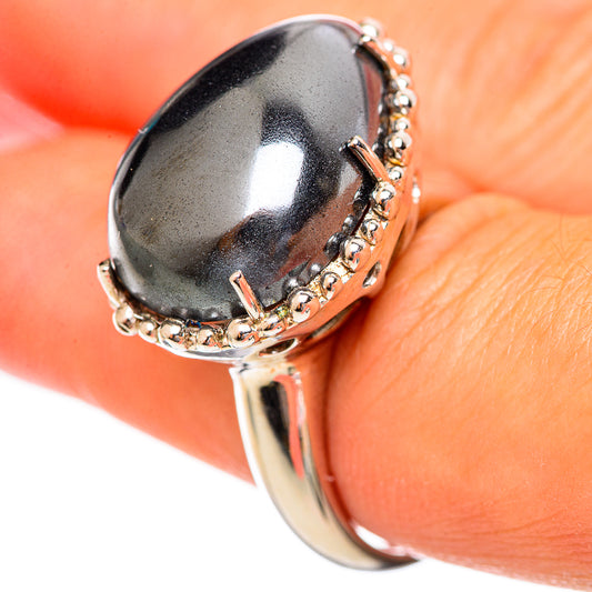 Hematite Rings handcrafted by Ana Silver Co - RING114455