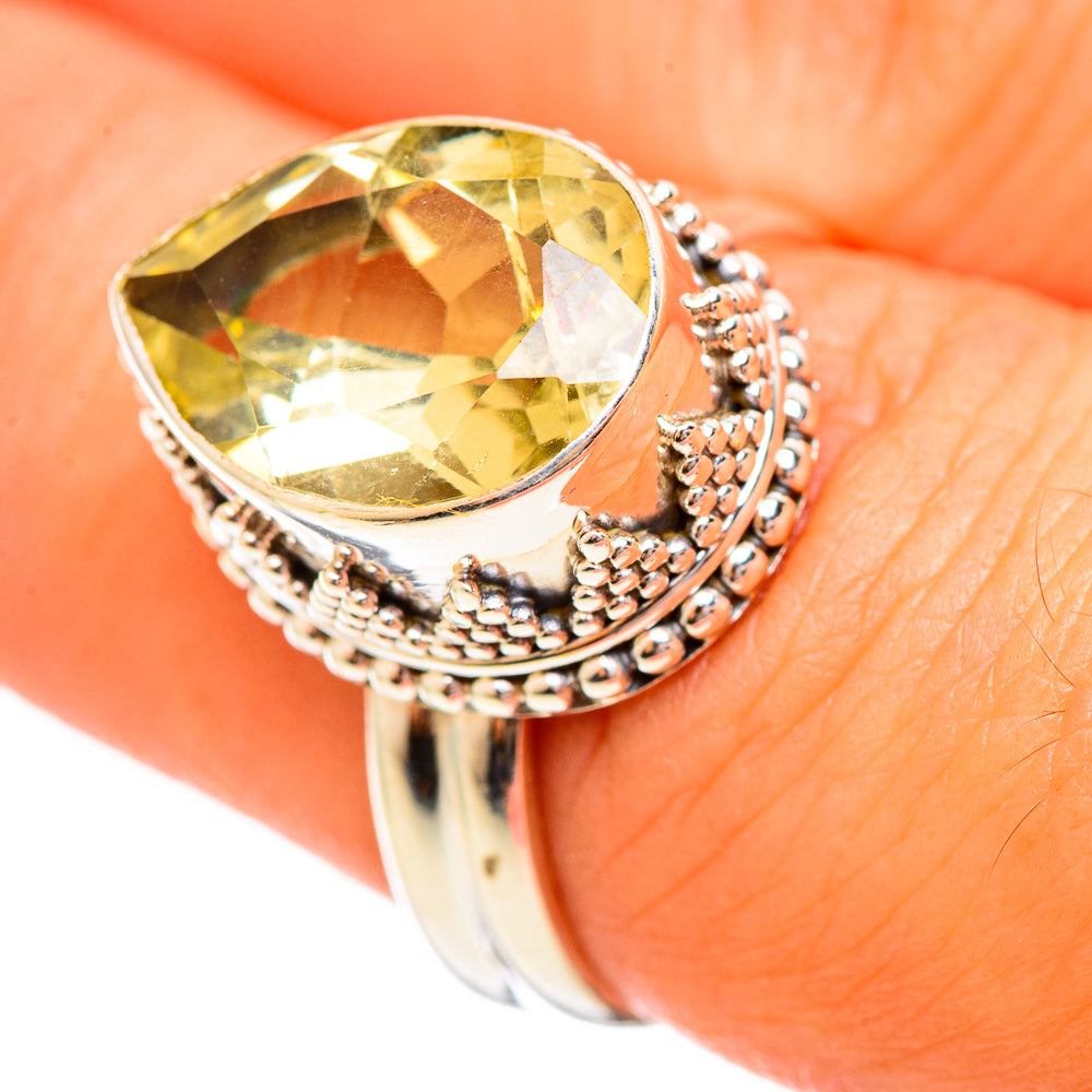Lemon Quartz Rings handcrafted by Ana Silver Co - RING114456