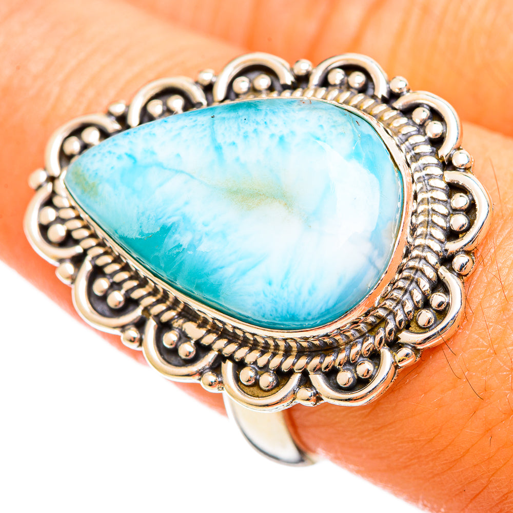 Larimar Rings handcrafted by Ana Silver Co - RING114459