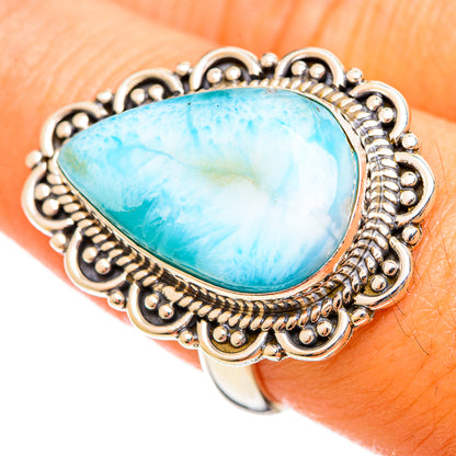 Larimar Rings handcrafted by Ana Silver Co - RING114459