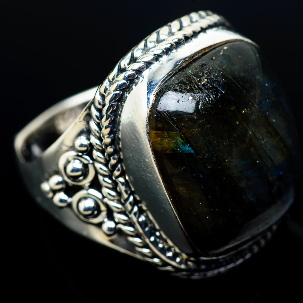 Labradorite Rings handcrafted by Ana Silver Co - RING11445