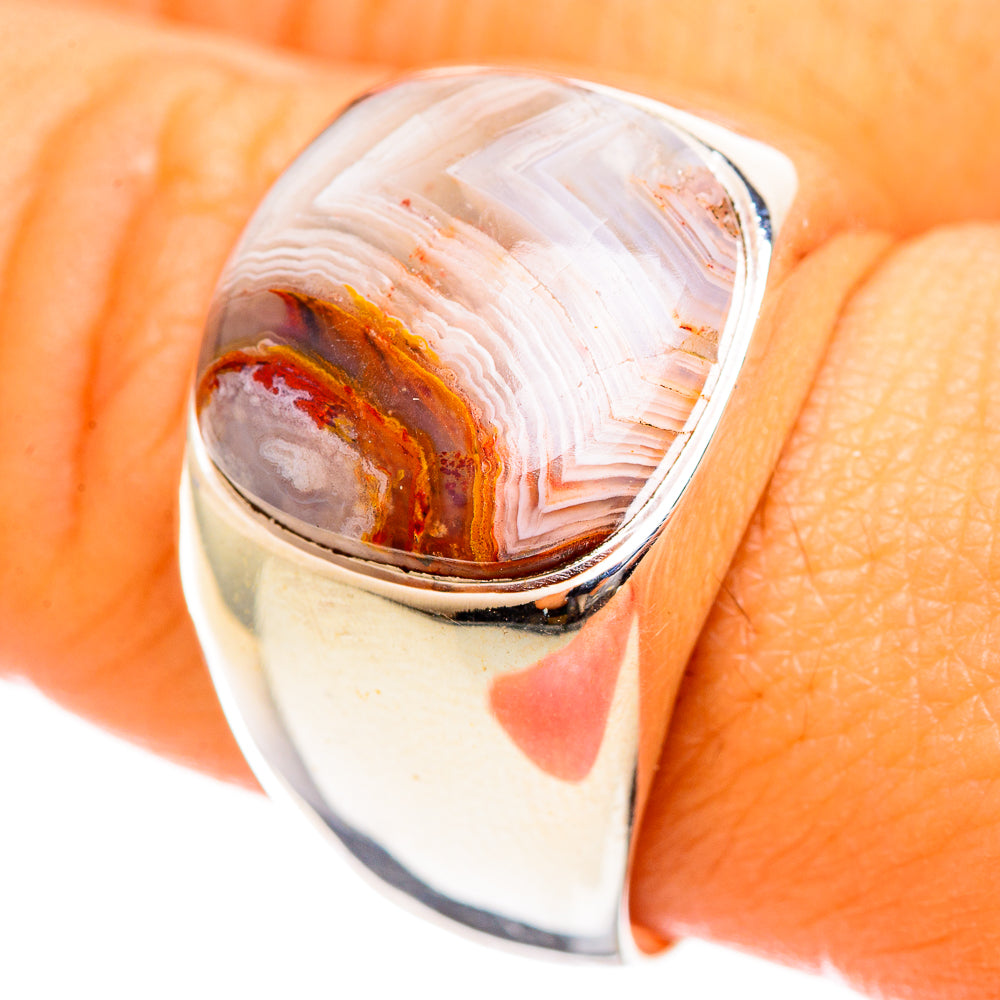 Crazy Lace Agate Rings handcrafted by Ana Silver Co - RING114465