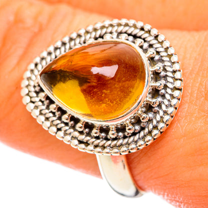 Citrine Sugarloaf Rings handcrafted by Ana Silver Co - RING114466
