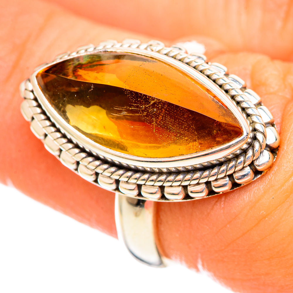 Citrine Sugarloaf Rings handcrafted by Ana Silver Co - RING114470