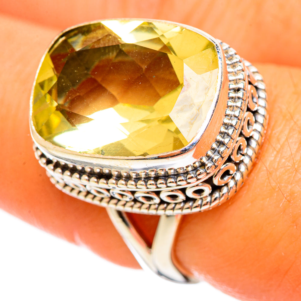 Lemon Quartz Rings handcrafted by Ana Silver Co - RING114486