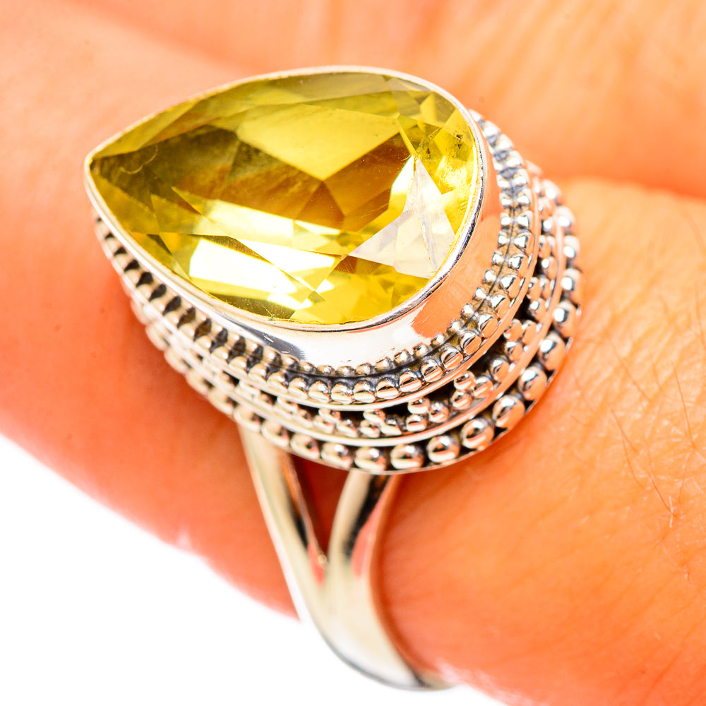 Citrine Sugarloaf Rings handcrafted by Ana Silver Co - RING114487