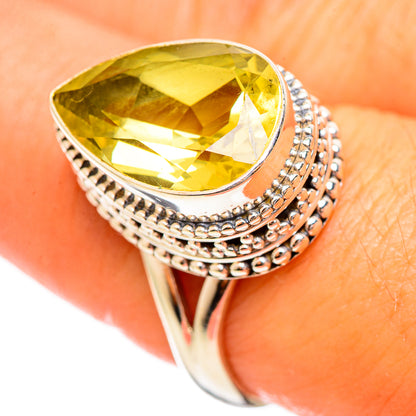Citrine Sugarloaf Rings handcrafted by Ana Silver Co - RING114487