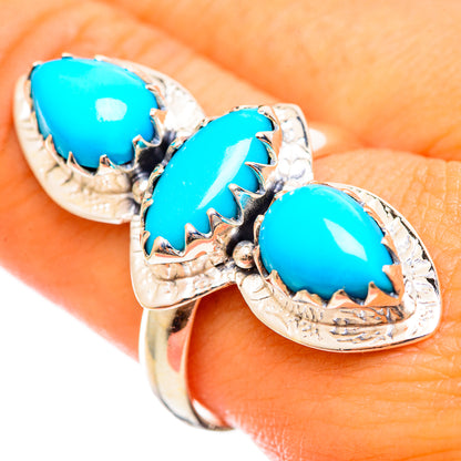 Sleeping Beauty Turquoise Rings handcrafted by Ana Silver Co - RING114488