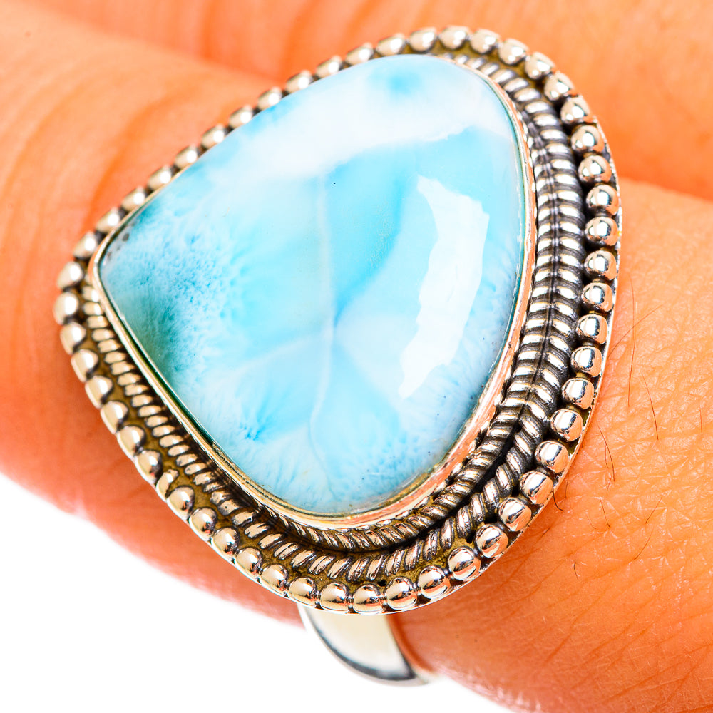 Larimar Rings handcrafted by Ana Silver Co - RING114490