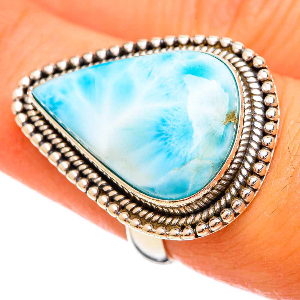 Larimar Rings handcrafted by Ana Silver Co - RING114491