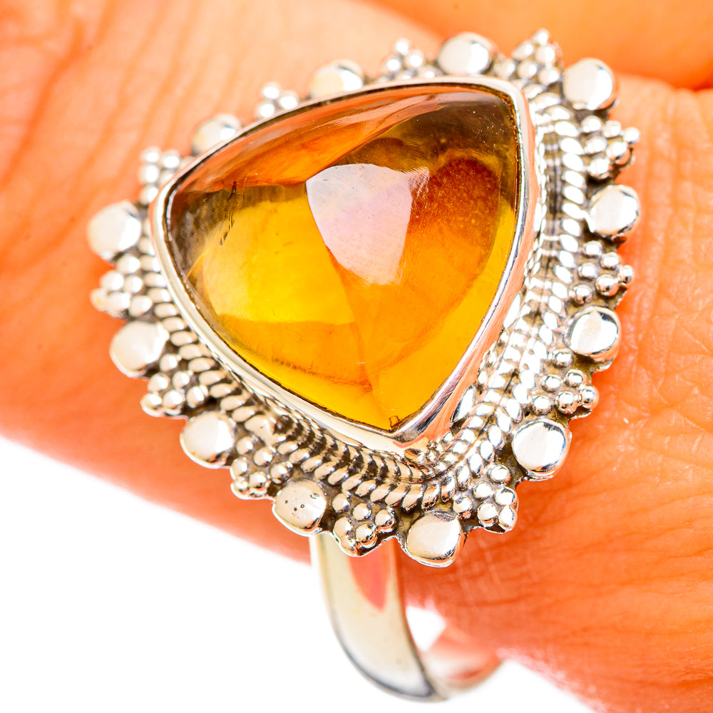 Citrine Sugarloaf Rings handcrafted by Ana Silver Co - RING114497
