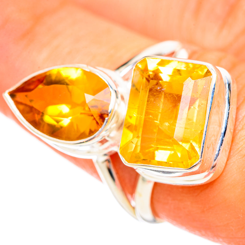 Citrine Sugarloaf Rings handcrafted by Ana Silver Co - RING114498