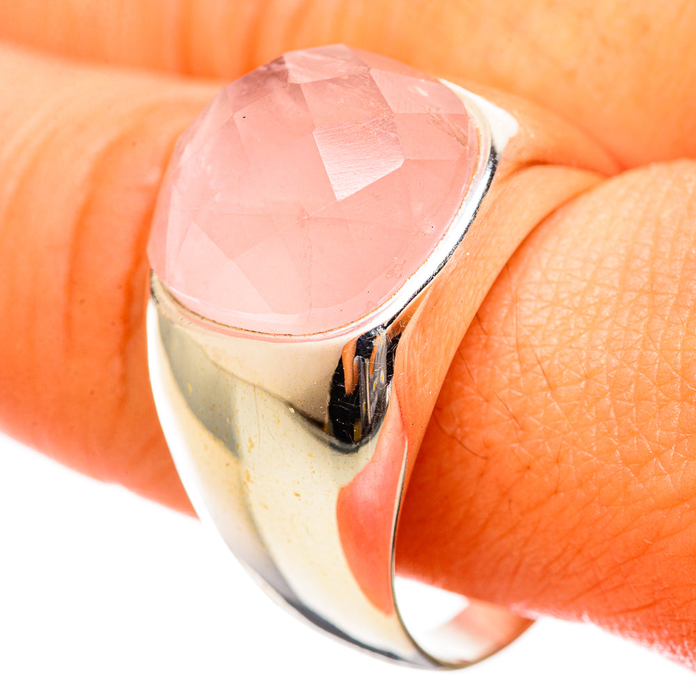 Rose Quartz Rings handcrafted by Ana Silver Co - RING114502