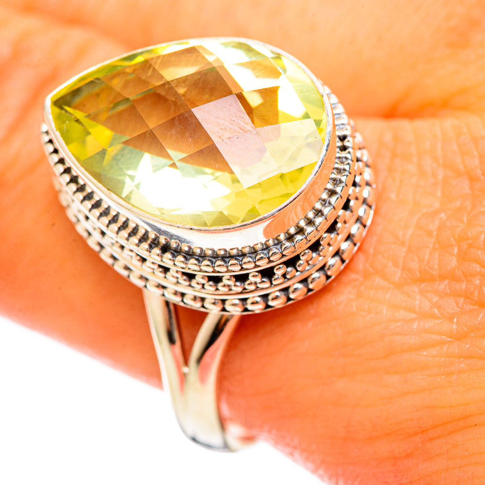 Lemon Quartz Rings handcrafted by Ana Silver Co - RING114515