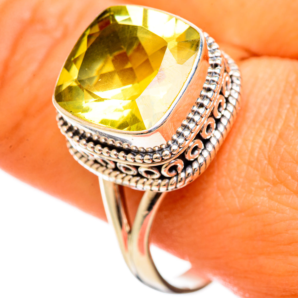 Lemon Quartz Rings handcrafted by Ana Silver Co - RING114516